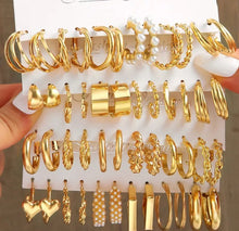 Cargar imagen en el visor de la galería, Aros Mujer Acero x Mayor - Lote de 12 unid.